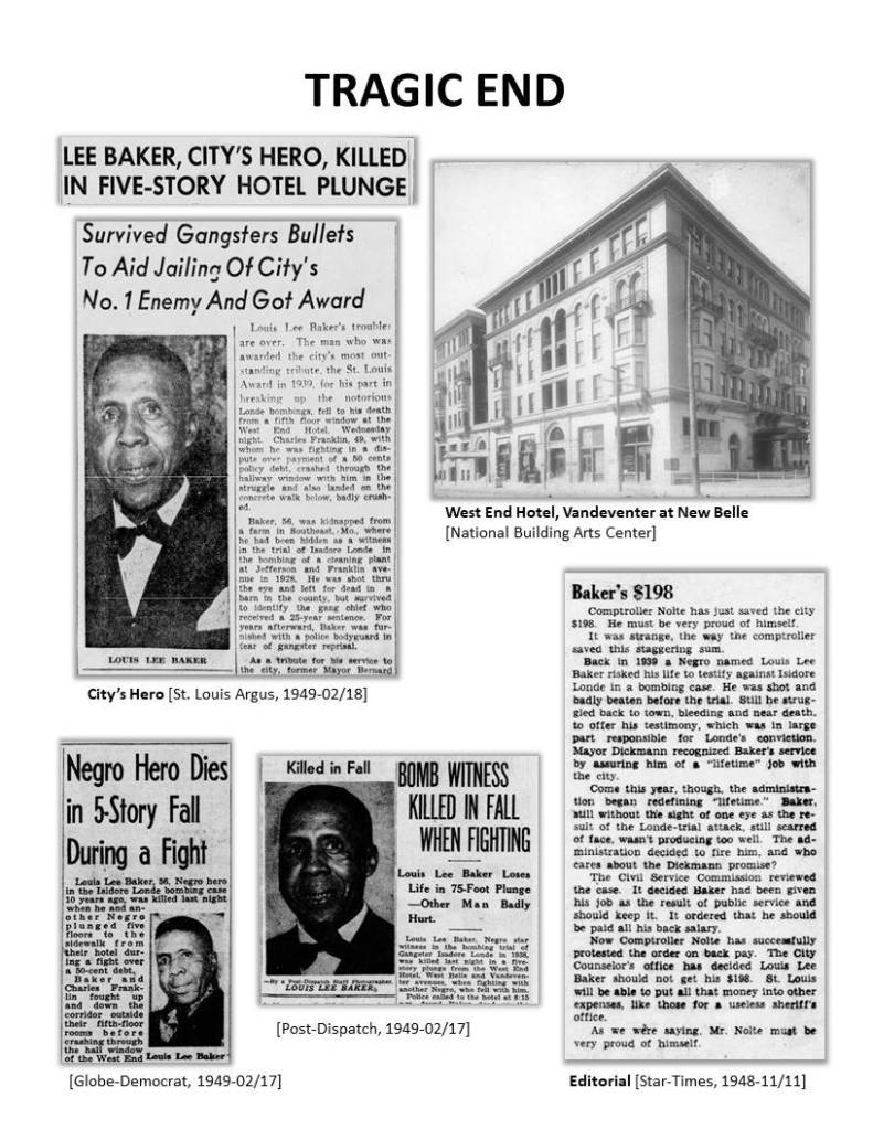 Photo insert, Tragic End for Lee Baker